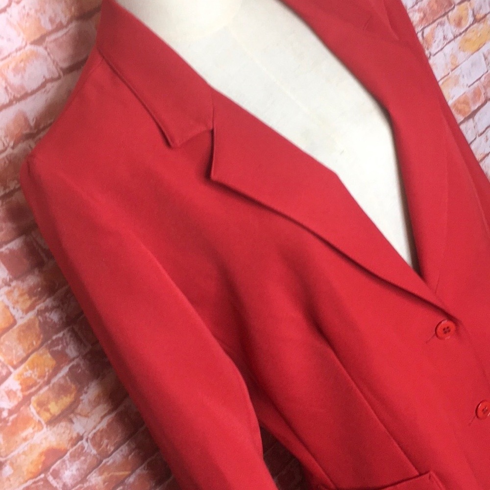 Vintage MCM Panter Red Button Down Blazer Jacket - Picture 2 of 8